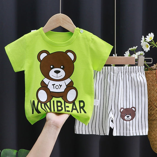 Summer Clothes for Children's Suits Shorts Toddler Kids Girls Boy Tracksuit Pijamas Sweatshirts T-shirts Outfit Cartoon Sports