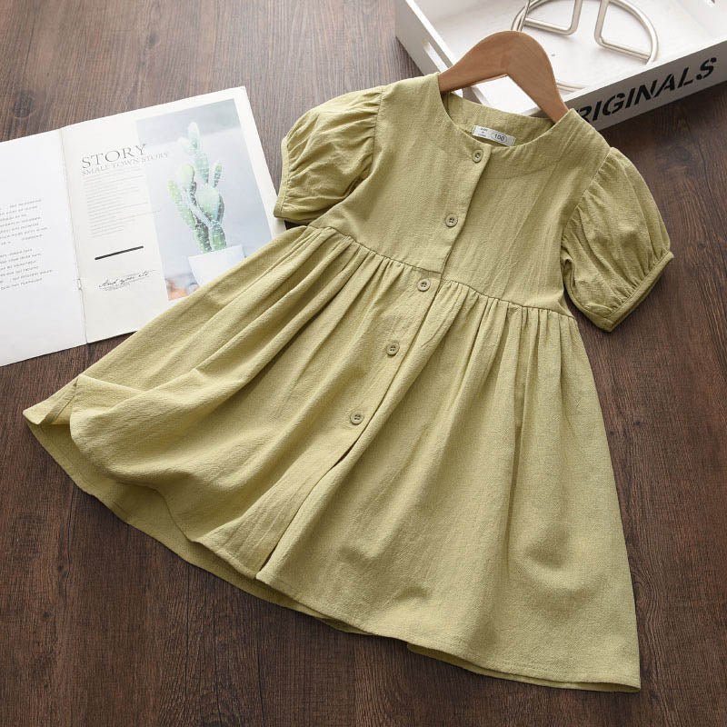 Menoea Baby Girls Cotton Dresses New Summer Flower Embroidery Lace Dress Toddler Kids Casual Flying Sleeve Princess Clothes 2-6Y