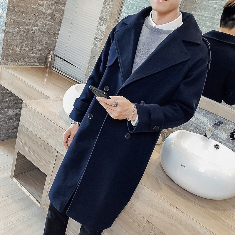 Classic Fashion Trench Coat Slim Fit Overcoat