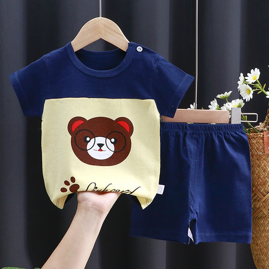 Summer Clothes for Children's Suits Shorts Toddler Kids Girls Boy Tracksuit Pijamas Sweatshirts T-shirts Outfit Cartoon Sports