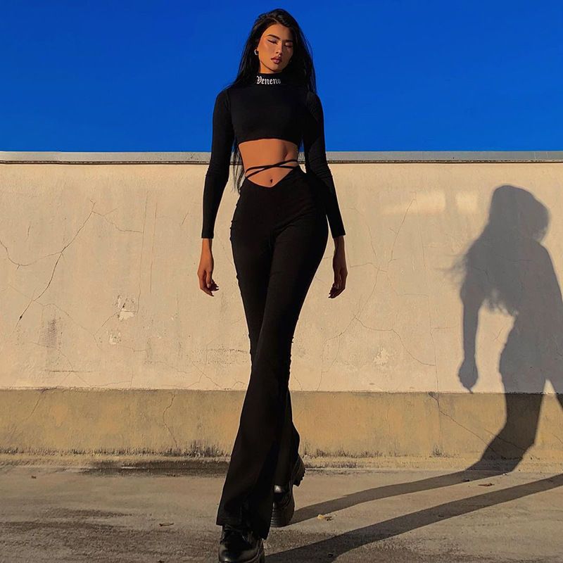 Lucyever Black Sexy High Waist Skinny Pants