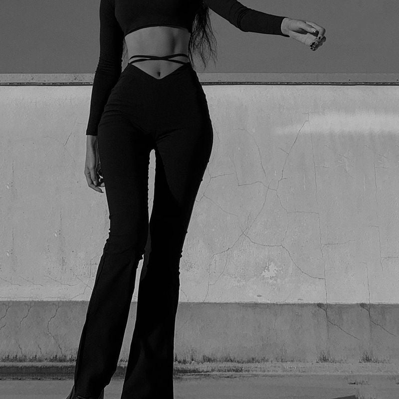 Lucyever Black Sexy High Waist Skinny Pants