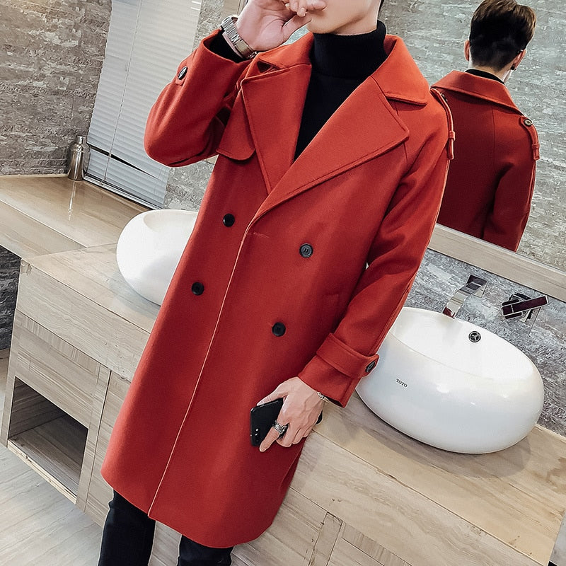 Classic Fashion Trench Coat Slim Fit Overcoat