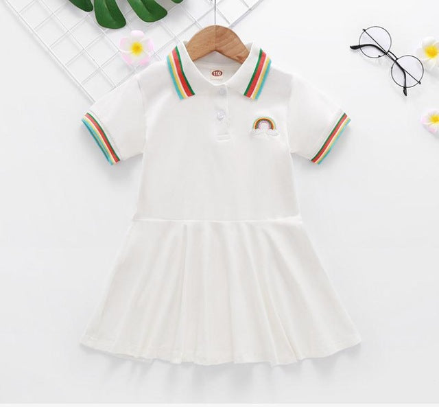 Unicon Children Dress Spring Summer Turn-Down Collar Kids Clothes Fashion toddler Baby Girls Clothing Summer Dress Girl