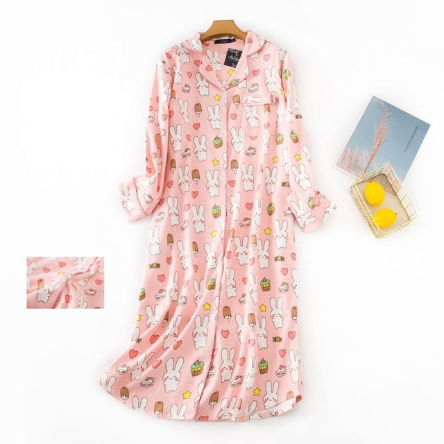 Plaid Cotton Nightwear - aeronna-clothing