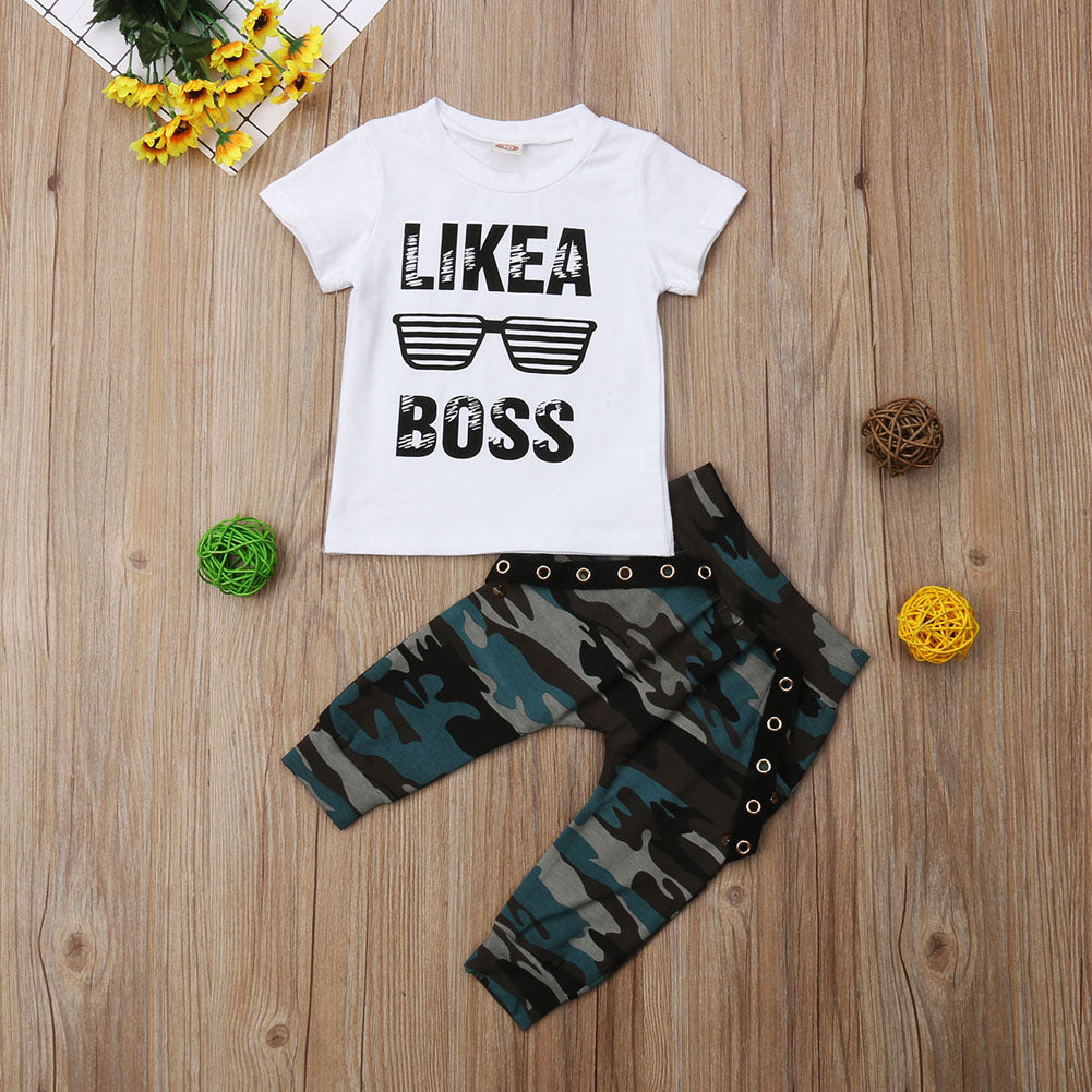 T-shirt & Camo Pants - aeronna-clothing