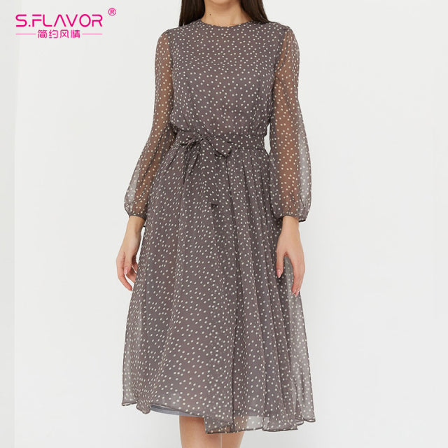 Dot Print Polka Dress