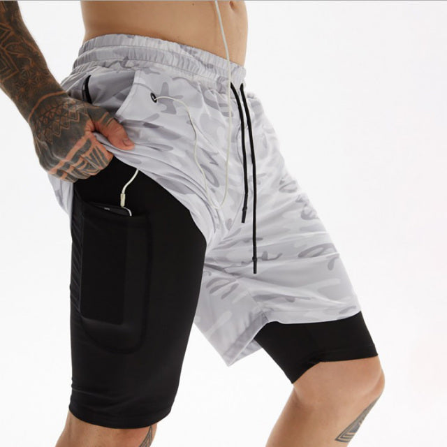 Men Camo Running Shorts - aeronna-clothing