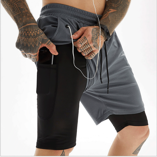 Men Camo Running Shorts - aeronna-clothing